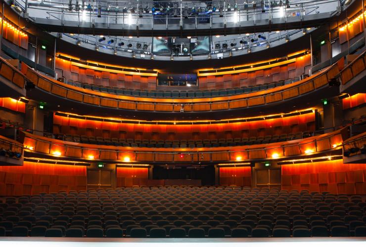 Das Innere des Theaters im Canberra Theatre Centre, Canberra, Australian Capital Territory © VisitCanberra Das Innere des Theaters im Canberra Theatre Centre, Canberra, Australian Capital Territory © VisitCanberra
