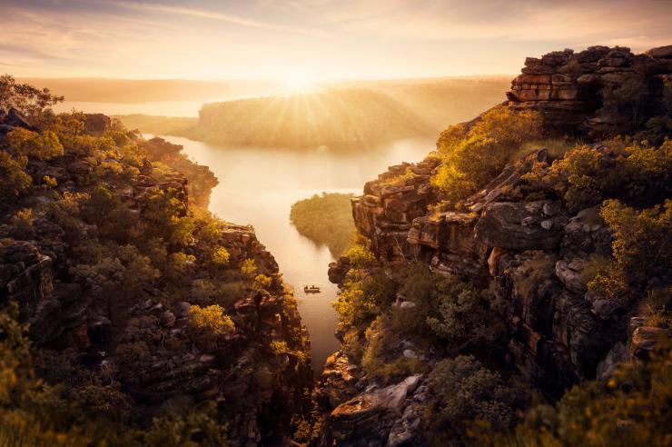 Luftansicht des King George River, Kimberley, Westaustralien © Tourism Western Australia 