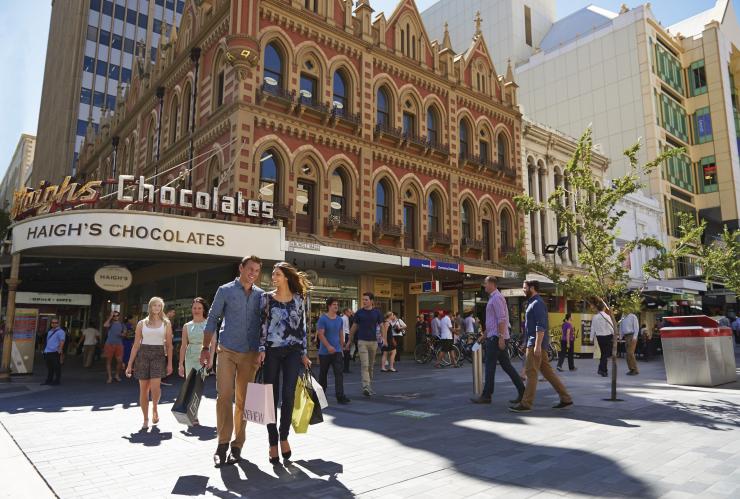 Couple shopping at Rundle Mall in Adelaide © Adam Bruzzone Couple shopping at Rundle Mall in Adelaide © Adam Bruzzone
