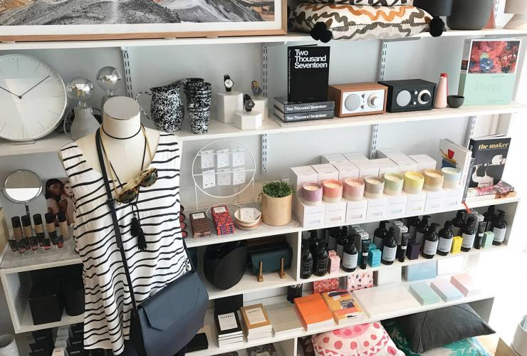 Fashion and homewares on display at Homeroom Design shop in Hobart © Homeroom Design Fashion and homewares on display at Homeroom Design shop in Hobart © Homeroom Design