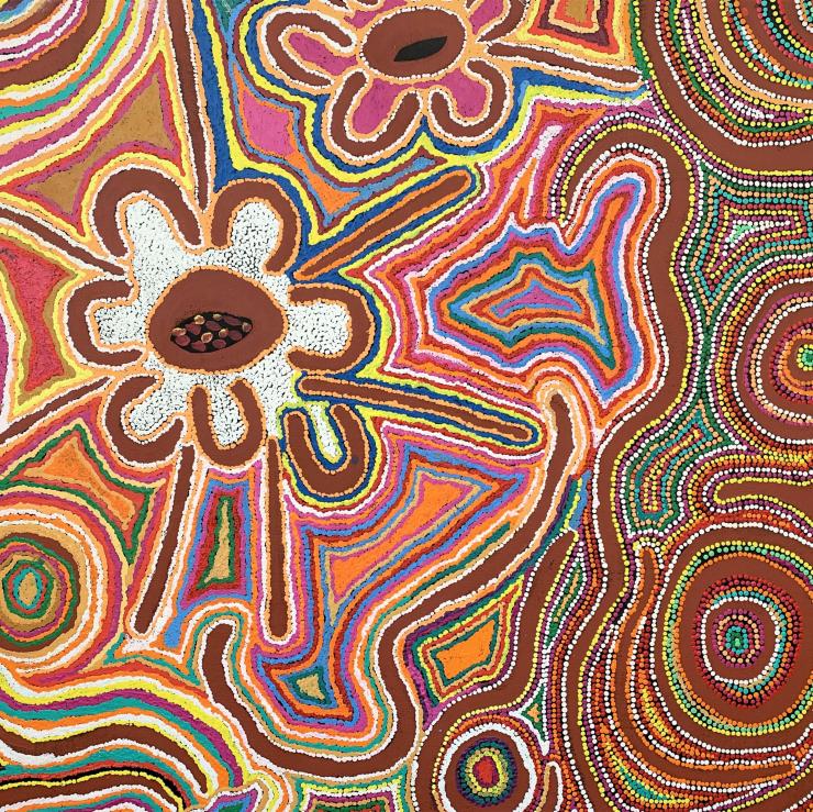 Christine West, ‘Minyma Tjuta’, Cat No: X913-14, size 138 x 118 cm, Acrylic on linen © Christine West, ‘Minyma Tjuta’ Christine West, ‘Minyma Tjuta’, Cat No: X913-14, size 138 x 118 cm, Acrylic on linen © Christine West, ‘Minyma Tjuta’