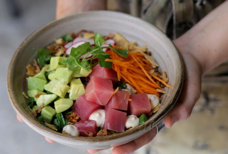 Poke Bowl at Reuben Hills, Surry Hills, Sydney, New South Wales © Reuben Hills Poke Bowl at Reuben Hills, Surry Hills, Sydney, New South Wales © Reuben Hills