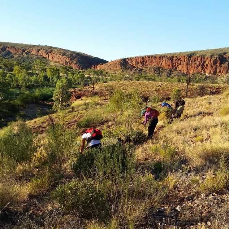 Volunteers working on maintaining the Larapinta Trail © Trek Larapinta Volunteers working on maintaining the Larapinta Trail © Trek Larapinta