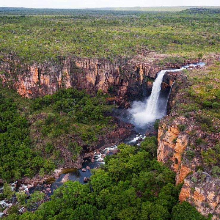 Aerial view over Jim Jim Falls in Kakadu National Park © Kieran Stone Aerial view over Jim Jim Falls in Kakadu National Park © Kieran Stone