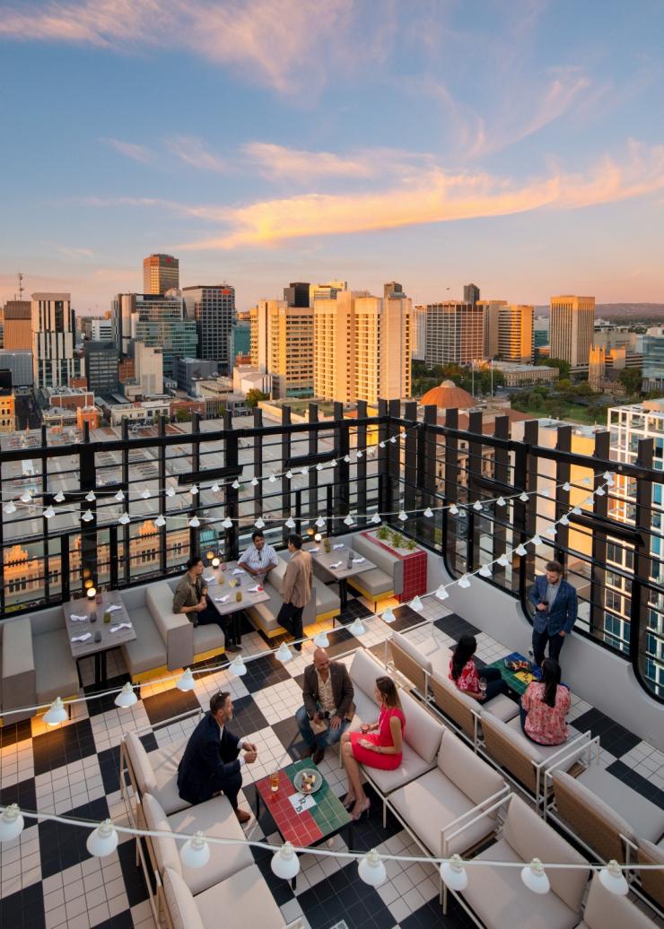 Merrymaker Rooftop Bar, Adelaide, South Australia © Hotel Indigo Adelaide Merrymaker Rooftop Bar, Adelaide, South Australia © Hotel Indigo Adelaide