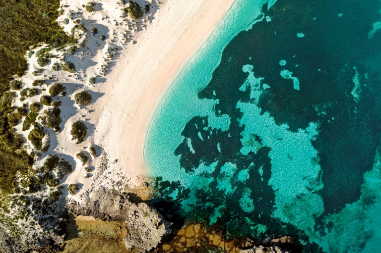 Aerial over a beach on Rottnest Island © Georges Antoni Aerial over a beach on Rottnest Island © Georges Antoni