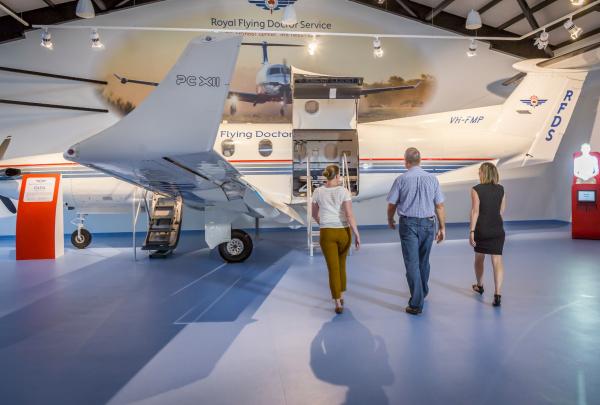 Decommissioned plane at the Royal Flying Doctor Service Darwin Tourist Facility © Tourism NT/Nick Pincott 2016