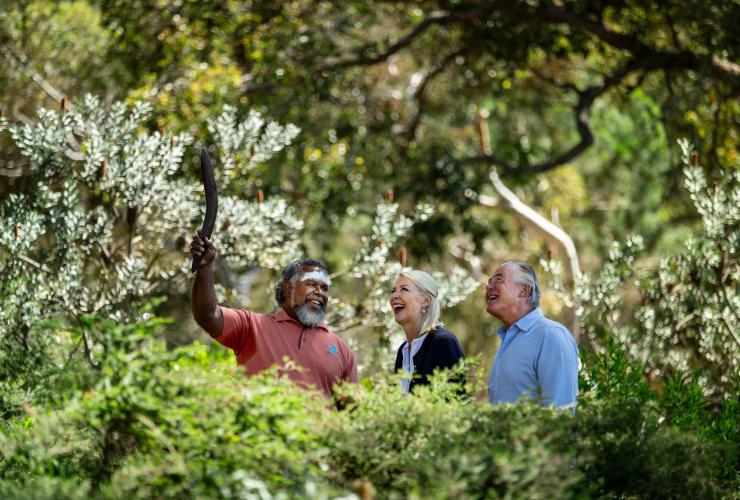 Couple with guide on a Go Cultural Aboriginal Tour in Kings Park in Perth © Tourism Western Australia Couple with guide on a Go Cultural Aboriginal Tour in Kings Park in Perth © Tourism Western Australia