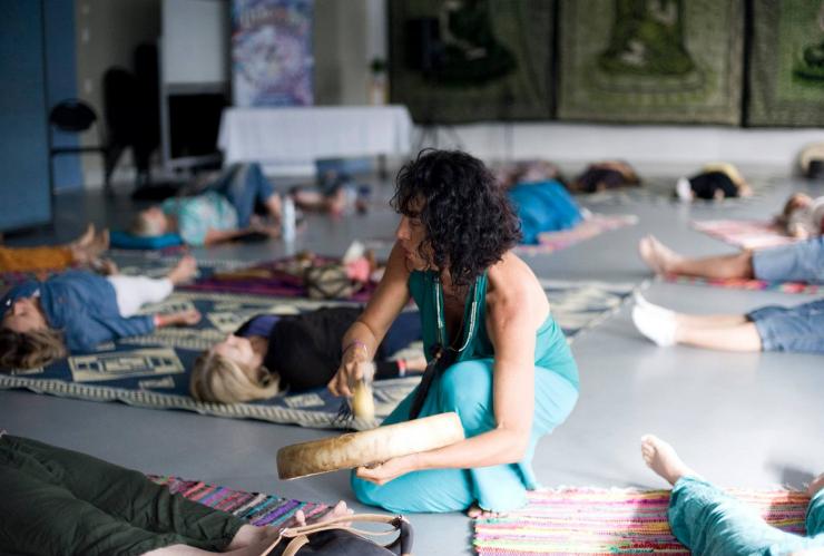Instructor running a wellness discovery workshop in the Sunshine Coast © Conscious Life Events Instructor running a wellness discovery workshop in the Sunshine Coast © Conscious Life Events