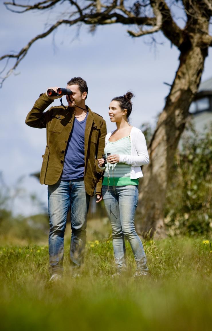 Couple outside The Great Ocean Ecolodge, Apollo Bay © Visit Victoria Couple outside The Great Ocean Ecolodge, Apollo Bay © Visit Victoria