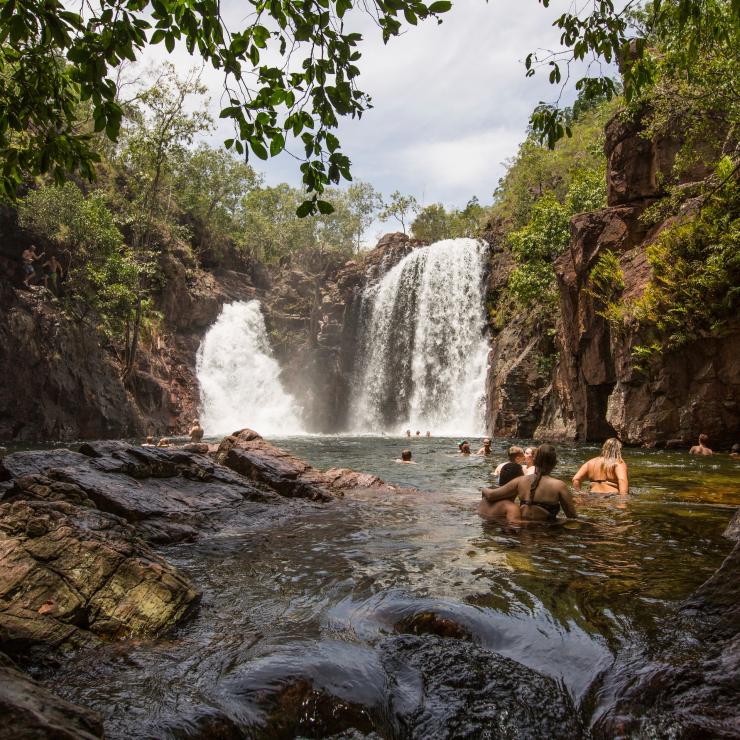 Swimmers enjoy a dip in Florence Falls in Litchfield National Park in the Northern Territory © Tourism Australia Swimmers enjoy a dip in Florence Falls in Litchfield National Park in the Northern Territory © Tourism Australia