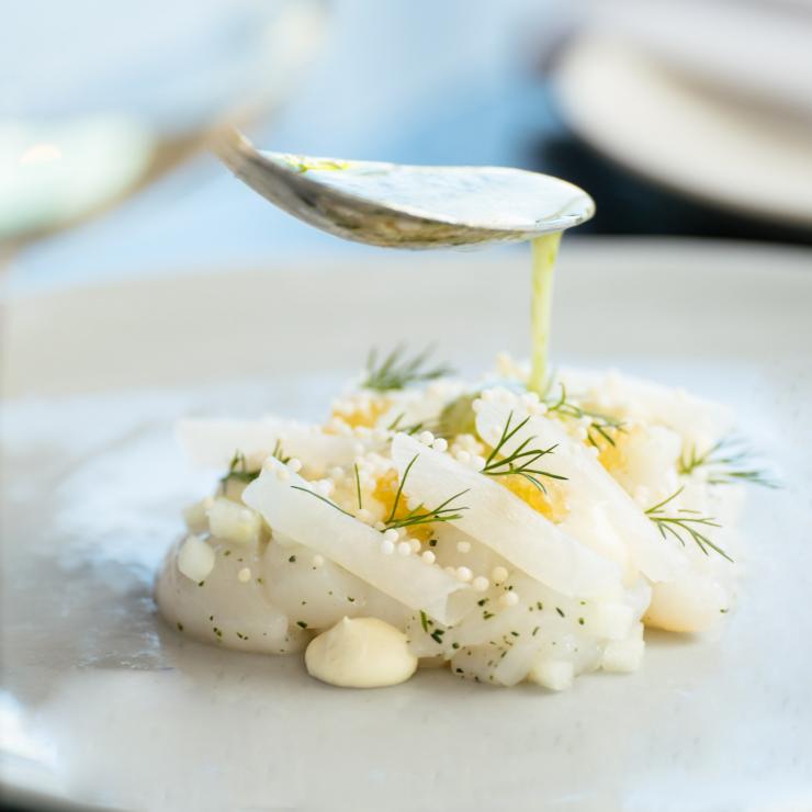 Abrolhos Island Scallop dish at Wildflower restaurant in Perth © Wildflower Abrolhos Island Scallop dish at Wildflower restaurant in Perth © Wildflower