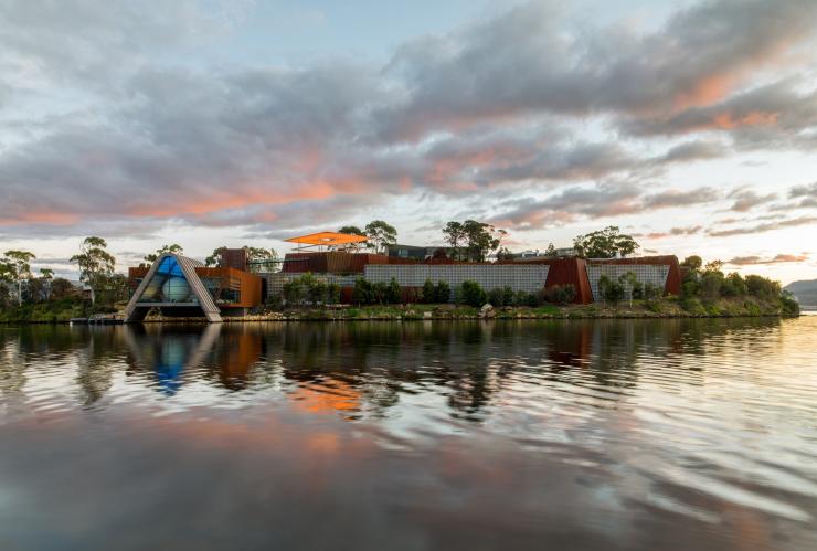Exterior shot of Moorilla at Mona, Hobart, TAS © Moorilla Exterior shot of Moorilla at Mona, Hobart, TAS © Moorilla