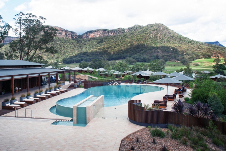 Pool area at Emirates One&Only Wolgan Valley Resort © Luxury Lodges of Australia Pool area at Emirates One&Only Wolgan Valley Resort © Luxury Lodges of Australia
