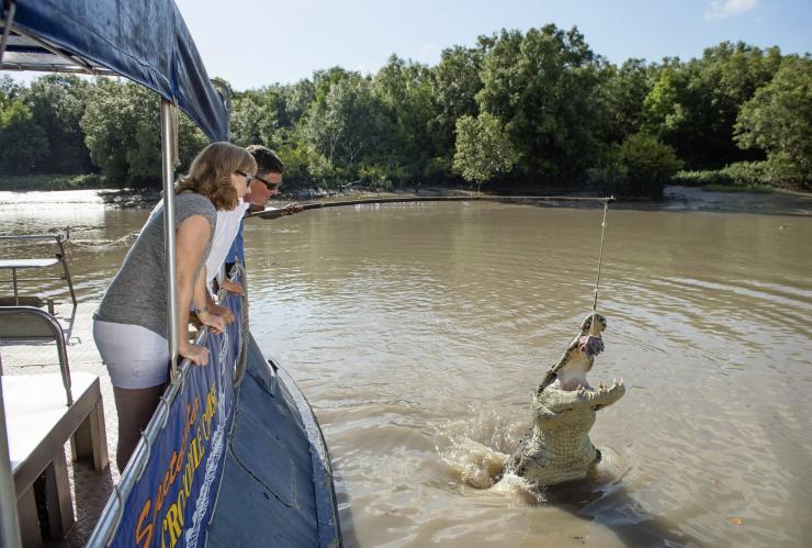 Un saut de crocodile dans la rivière Adélaïde © Shaana McNaught Un saut de crocodile dans la rivière Adélaïde © Shaana McNaught