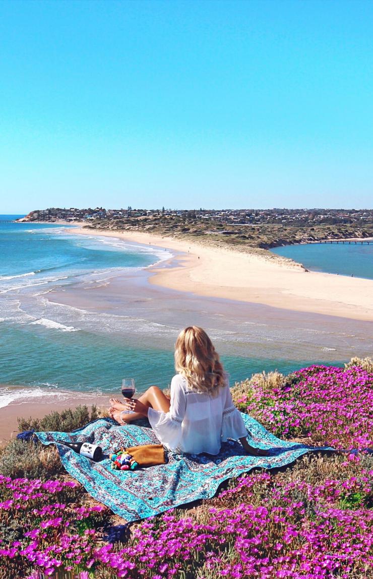 Girl enjoying picnic near the beach on South Australia's Fleurieu Peninsula © Elise Cook Girl enjoying picnic near the beach on South Australia's Fleurieu Peninsula © Elise Cook