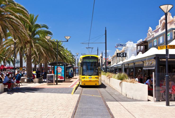 Tram, Jetty Road, Adelaide, SA © South Australian Tourism Commission Tram, Jetty Road, Adelaide, SA © South Australian Tourism Commission