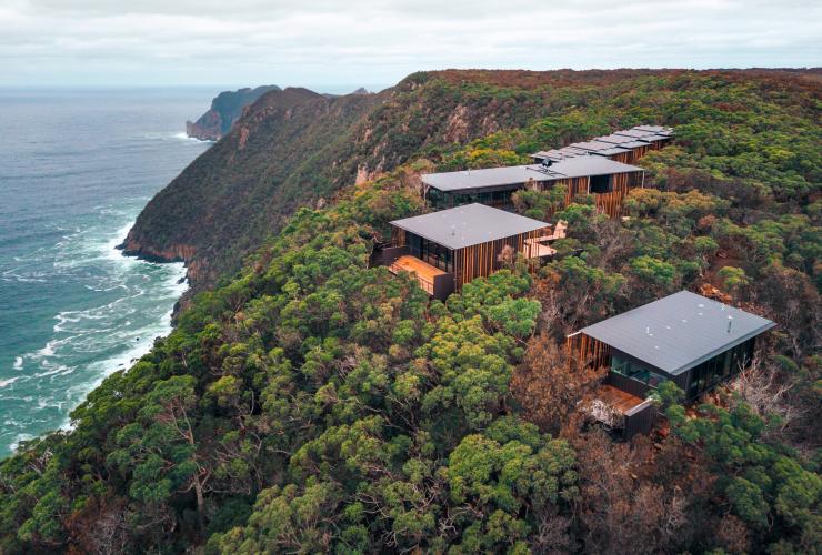 Cape Pillar Lodge, Three Capes Lodge Walk, Port Arthur, TAS © Luke Tscharke Cape Pillar Lodge, Three Capes Lodge Walk, Port Arthur, TAS © Luke Tscharke
