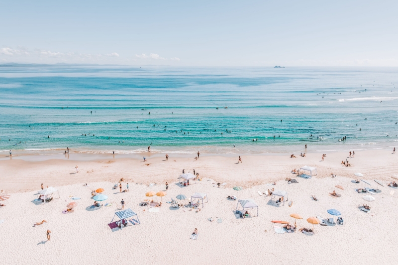 Aerial view of Clarkes Beach, Byron Bay, New South Wales © Tourism Australia Aerial view of Clarkes Beach, Byron Bay, New South Wales © Tourism Australia