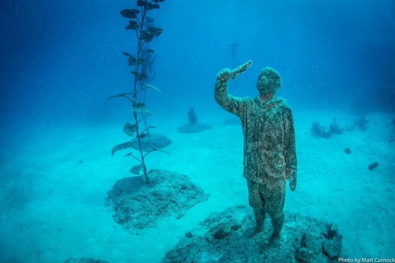 Mostra di sculture sottomarine nel Museum of Underwater Art vicino Townsville © Matt Curnock Mostra di sculture sottomarine nel Museum of Underwater Art vicino Townsville © Matt Curnock