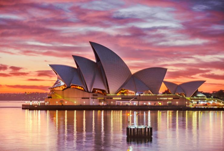 Sydney Opera House al tramonto, Sydney, New South Wales © Keith Zhu/Unsplash Sydney Opera House al tramonto, Sydney, New South Wales © Keith Zhu/Unsplash