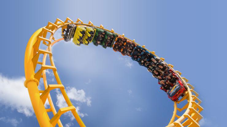 Rollercoaster The Cyclone, Dreamworld, Gold Coast, Queensland © Tourism and Events Queensland Rollercoaster The Cyclone, Dreamworld, Gold Coast, Queensland © Tourism and Events Queensland