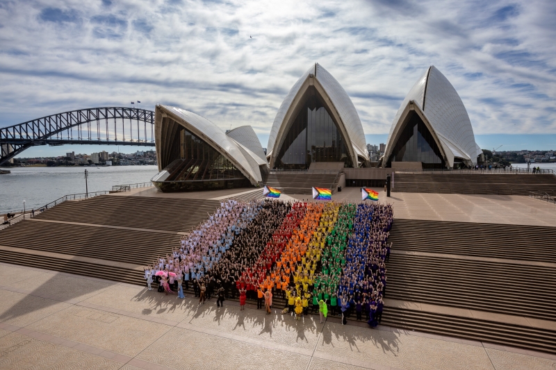 Human Progress Pride flag, Sydney, NSW © Daniel Boud Human Progress Pride flag, Sydney, NSW © Daniel Boud