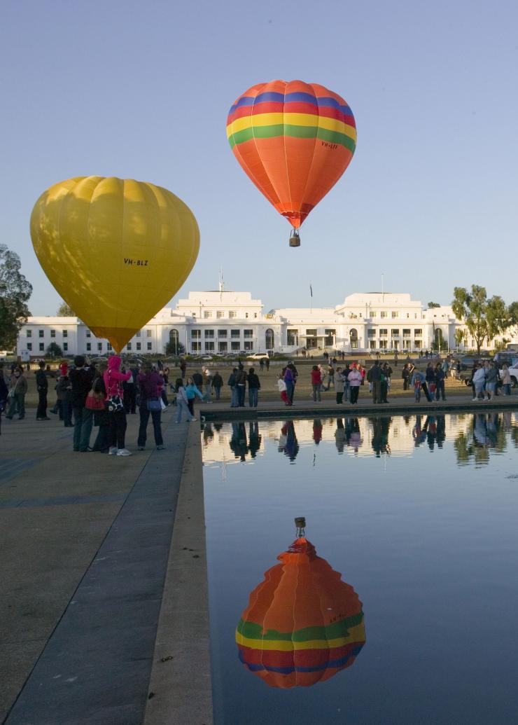 Heißluftballonfahrt, Canberra, Australian Capital Territory © VisitCanberra