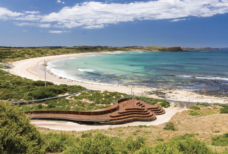 Blick auf den Strand im Phillip Island Nature Park, Phillip Island, Victoria © Warren Reed