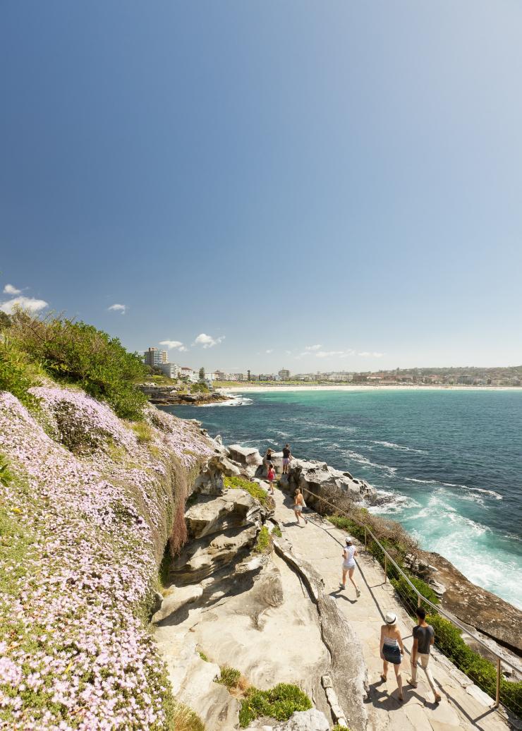 Freunde auf dem Bondi to Coogee Coastal Walk in Sydney, New South Wales © Hamilton Lund, Destination NSW