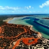 Pemandangan Big Lagoon dari udara, Shark Bay, WA © Australia’s Coral Coast