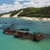 クイーンズランド州、モートン島、難破船タンガルーマ号 © Tourism and Events Queensland